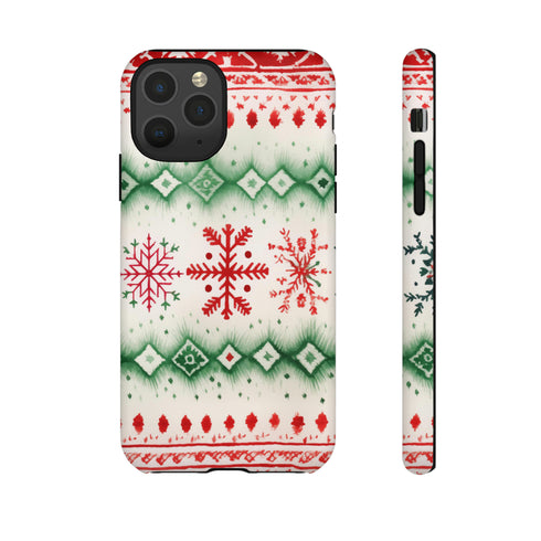 Icelandic Watercolor inspired by Christmas Sweaters - Impact Resistant Phone Case iPhone 11 Pro Matte